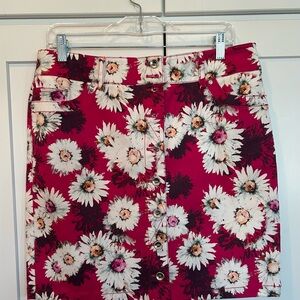 W by Worth Hot Pink stretch jean skirt